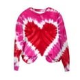 thumbnail image 3 of Horkkom Heart Sweatshirts for Women Long Sleeve Valentines Day Sweaters Crewneck Pullover Sweatshirts L, Gifts for Women, 3 of 6