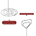 thumbnail image 4 of Table Number Holders 220mm Tall 70mm Base Width Heart Silver Tone, 24 Pieces, 4 of 5