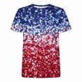 thumbnail image 5 of Otvok Tee Shirts Women Round Neck Short Sleeve Independence Day T-Shirt Summer Plus Size Tops, 5 of 7