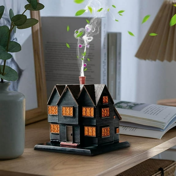 Salems Witch House Incense Burner Massachusetts for Halloween Christmas Vacation Ornament Burner1PCS