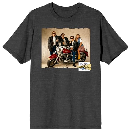 Boy Meets World Cory, Topanga, Shawn, and Eric on a Motorcycle