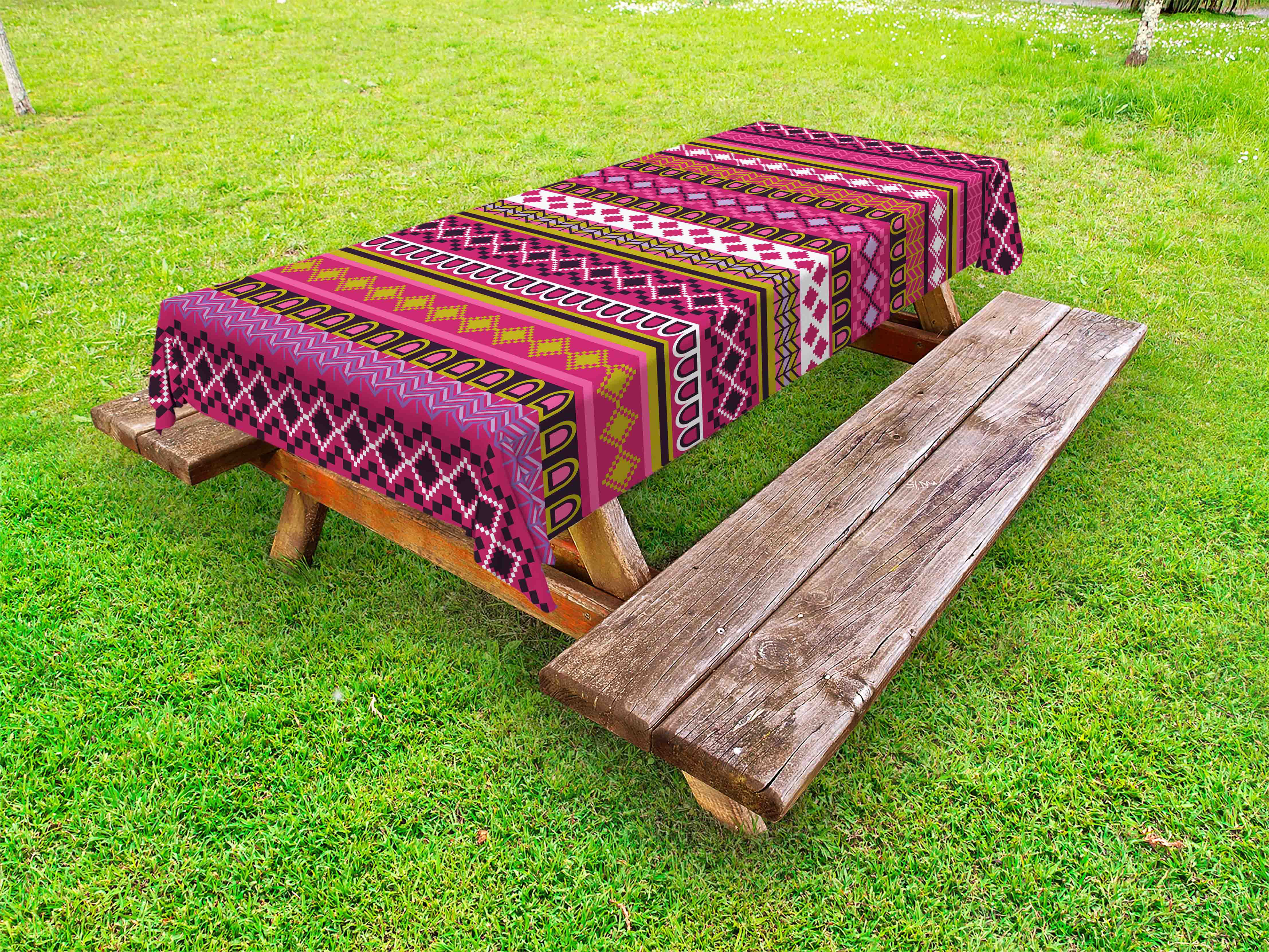 Ambesonne Outdoor Tablecloth Decorative Washable Picnic Table Cloth 