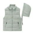 thumbnail image 2 of Guieoi Jackets for Women Clearance under $10.00 Women's Zipper Pocket Sleeveless Hooded Casual Jacket/jacket Beige Black*Friday/Cyber*Monday Clearance, 2 of 8