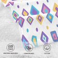 thumbnail image 5 of Yayeee 100% Cotton Hand Towels for Bathroom 16" x 28" Soft Absorbent Kitchen Towel, Purple Retro Shapes, 5 of 7