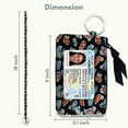 thumbnail image 5 of Zip ID Case with Lanyard - Badge ID Holder Wallet with Zipper - Cotton (Paisley Explosion), 5 of 7