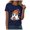 Dark Blue, variant on Gunia Halloween T Shirt Women Cotton Ghost Graphic Print Short Sleeve Crew Neck Casual Holiday Tops Tee Shirts Army Green S-2Xl