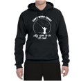 thumbnail image 2 of Wild Bobby, Can't Work Today My Arm Is In A Cast, Fishing, Unisex Graphic Hoodie Sweatshirt, Black, Small, 2 of 5