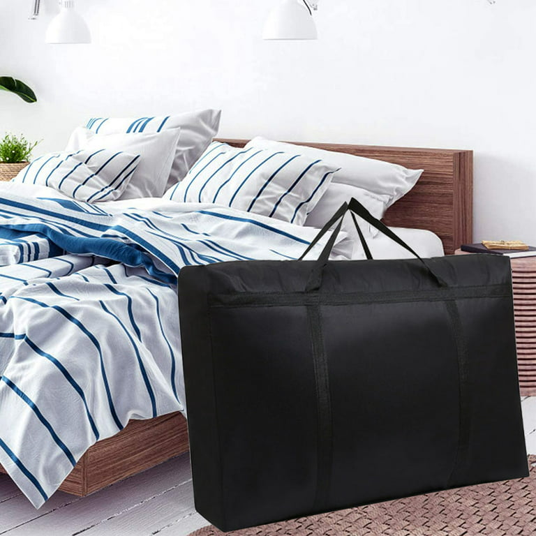 150L Large Zipper Comforter Storage Bags, Folding Clothes Storage