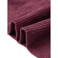 thumbnail image 5 of Womens Corduroy Midi Skirt High Waist A-Line Split Front Casual Fall Winter Long Skirts with Pockets S Burgundy, 5 of 6