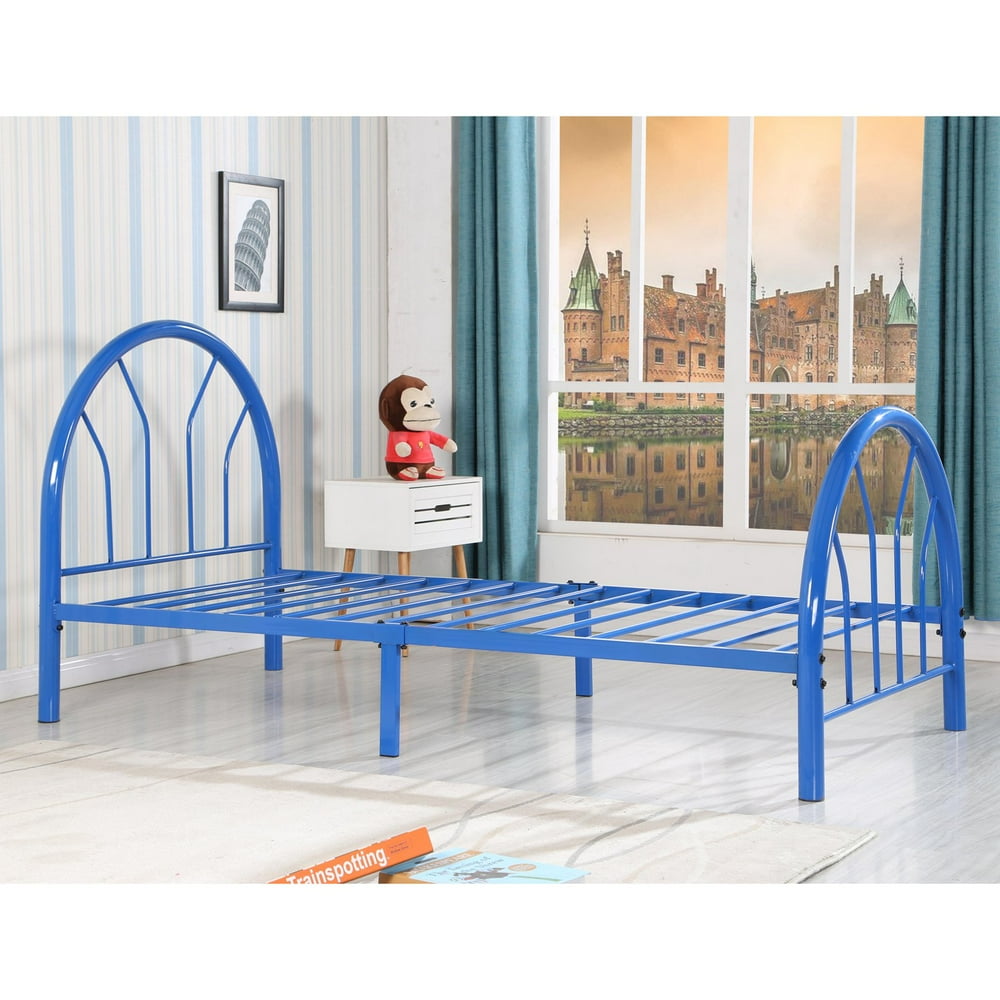 Roundhill Belledica Twin Size Metal Bed Frame, Multiple Colors