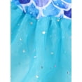 thumbnail image 7 of Sholeno Girls Shiny Fishs Cales Printed Leotard Dress Ballet Dance Dress Mermaid Princess Costume Blue Fish Scales 5, 7 of 7