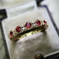 thumbnail image 2 of Joyería de Piedra para la Mujer Anillo de Joyería Anillo de circón rojo comprometido brillante Anillos de moda, 2 of 8