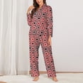 thumbnail image 2 of Balery Poker Conjunto de Pijama con Estampado para Mujer, Conjunto de Dos Piezas con Manga Larga, Ropa de Dormir Suave con Bolsillos, Pijamas Cómodos-XX-Large, 2 of 7