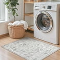 thumbnail image 2 of Area Rug x Vintage Rug Indoor Washable Rug Retro Accent Rug Distressed Carpet Multi Floral Print Country Boho Rug Non Slip Kitchen Bedroom Living Room Dining Room Office, 2 of 8