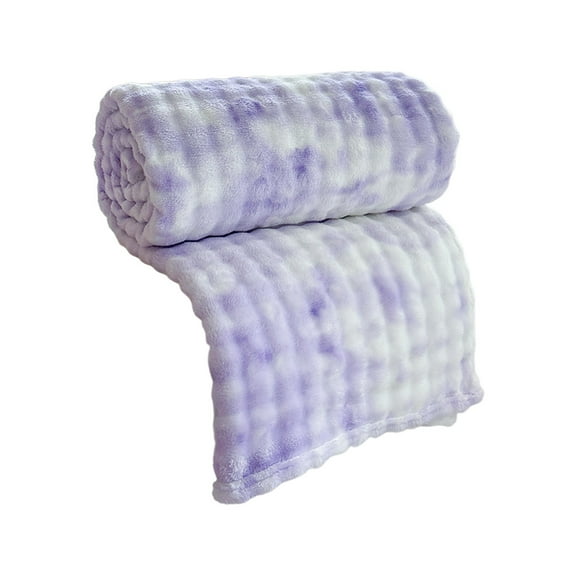 Velvet Flannel Blanket - Soft Throw with Decorative Border, Machine Washable for Sofa, Bed & Outdoor Use, High-Grammage Warmth