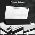thumbnail image 6 of PINHEN Hybrid Slim Case for Samsung Galaxy Tab S8 Plus 2022/S7 FE 2021/S7 Plus 2020 12.4 Inch with S Pen Holder, Shockproof Cover with Clear Transparent Back Shell, Auto Wake/Sleep, Black, 6 of 7