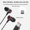 thumbnail image 3 of Auriculares intrauditivos tipo C, auriculares de control con cable de metal con micrófono, aislamiento de ruido, sonido con graves, conexión tipo C, 3 of 5