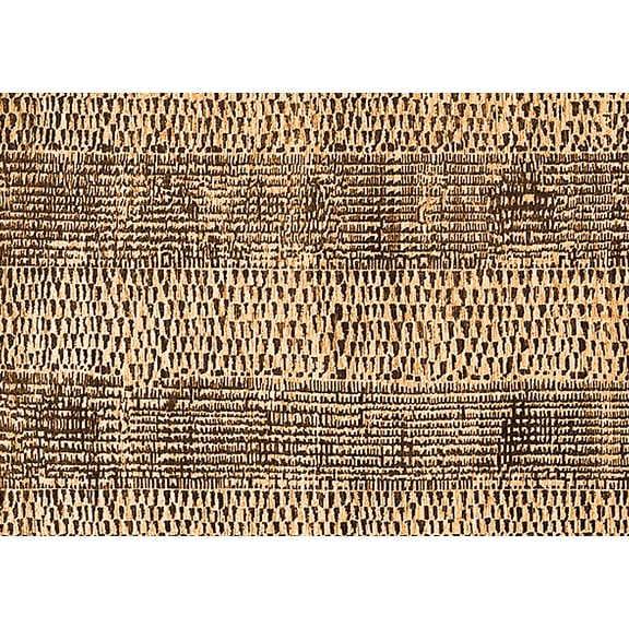 Ahgly Company Indoor Rectangle Solid Orange Modern Area Rugs, 5' x 7'