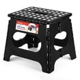 thumbnail image 1 of ACSTEP Folding Step Stool - Lightweight, Non-Slip, Collapsible Design - Holds up to 300lbs - Perfect for Adults - Black, 1 of 5