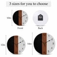 thumbnail image 6 of Wall Clock Brown Black Lines Clocks PVC Silent Non-Ticking Battery Operated Decorative Boho Style Round Clock for Home Living Room Kitchen Bedroom Office School Wall Decor 14 Inch, 6 of 9
