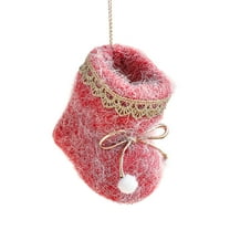 Loyerfyivos Christmas Faux Furs Felts Boot And Glove Tree Ornaments