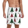 thumbnail image 2 of Wukai Buffalo Plaid Christmas Trees Men’s Short Pajama Pants With Pockets Soft Sleep Pj Shorts for Men-, 2 of 6