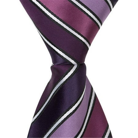 

Matching Tie Guy 5218 XL17 - 11 in. Zipper Necktie - 4 Shades Of Purple With Small White Stripes- 24 Month to 4T