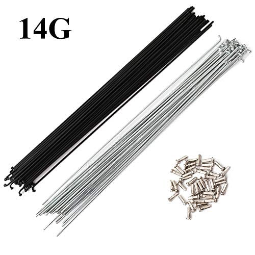 Bavel 36pcs Steel Spokes Mountain Bike Spokes MTB 251mm268mm W/Nipples (Black, 254) Walmart