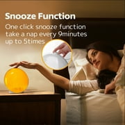 Sunrise Alarm Clock Wake Up Light for Heavy Sleepers, Upgrade Full Screen Daylight Alarm Clock with Sunrise and Sunset Simulation, Dual Alarm, Snooze, Sleep Aid, FM Radio,17 Colors, 10 Natural Sounds