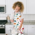 thumbnail image 4 of Colorful Dinosaur Pattern with Stars and Shapes Kids Aprons for Girls and Boys,Adjustable Neck Strap Toddler Aprons for Kids Cooking Baking, 4 of 6