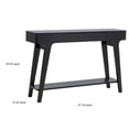 thumbnail image 5 of Lue 47 Inch Wood Console Sofa Table, 1 Drawer, Bottom Shelf, Black, 5 of 5