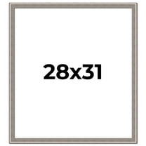 28x31 Frame Grey Real Wood Picture Frame Width 1.25 inches | Interior Frame Depth 0.5 inches | Hans