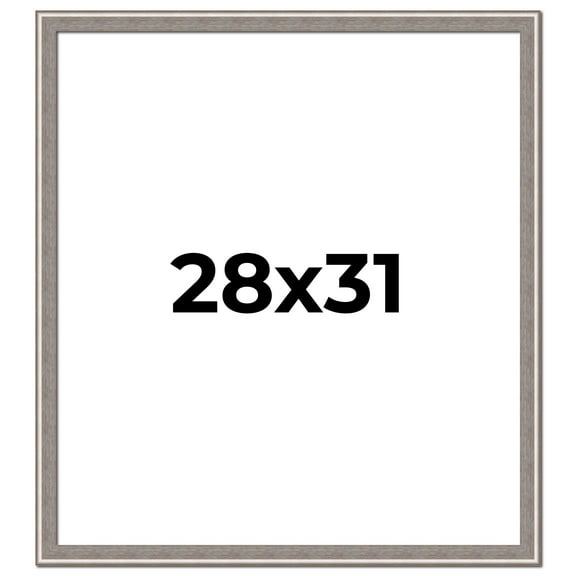 28x31 Frame Grey Real Wood Picture Frame Width 1.25 inches | Interior Frame Depth 0.5 inches | Hans