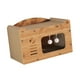 thumbnail image 5 of Cat Scratcher House resistente con juguete colgante acogedor lecho de salón de cuevas de espacios para gatos haciendo ejercicio, 5 of 8