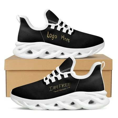 

I Am Free Thank You God Women s Breathable Sneakers Lightweight Lace-up Student Vulcanized Shoes Here Logo Print Flats Zapatos