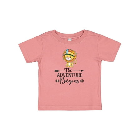 

Inktastic The Adventure Begins Tribal Lion Gift Baby Boy or Baby Girl T-Shirt