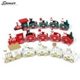 thumbnail image 2 of Spencer 3Pcs Cute Christmas Wooden Train Set Tree Ornaments Decoration Kids Gift Toy for Party Decor "Green&Red&White", 2 of 7