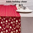 thumbnail image 4 of PEONAVET Table Chemin Couverture de Table de Noël Cerf Tissu Velours Chaud Polyester Drapeau de Table Année Imprimé Noël Rassemblement Drapeau de Table, 4 of 6