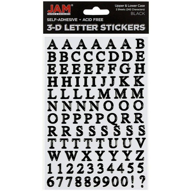 Jamegio 20 Sheets Colorful Letter Sticker, Alphabet Sticker Self Adhesive  Letter