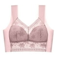 thumbnail image 2 of Loopsun Womens Bras Plus Size, Bras for Women, Women's Solid Back Buckle Lace Underwear Thin Daily Bra Pink XL, 2 of 5
