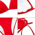 thumbnail image 7 of Hessimy Women's Triangle Bikini Floral String Bikini Set Two Piece Swimsuit Bathing Suits（Red,L), 7 of 7
