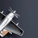 thumbnail image 4 of Solar Powered Rotating Aircraft Desktop Aircraft Decoration, B, 4 of 5