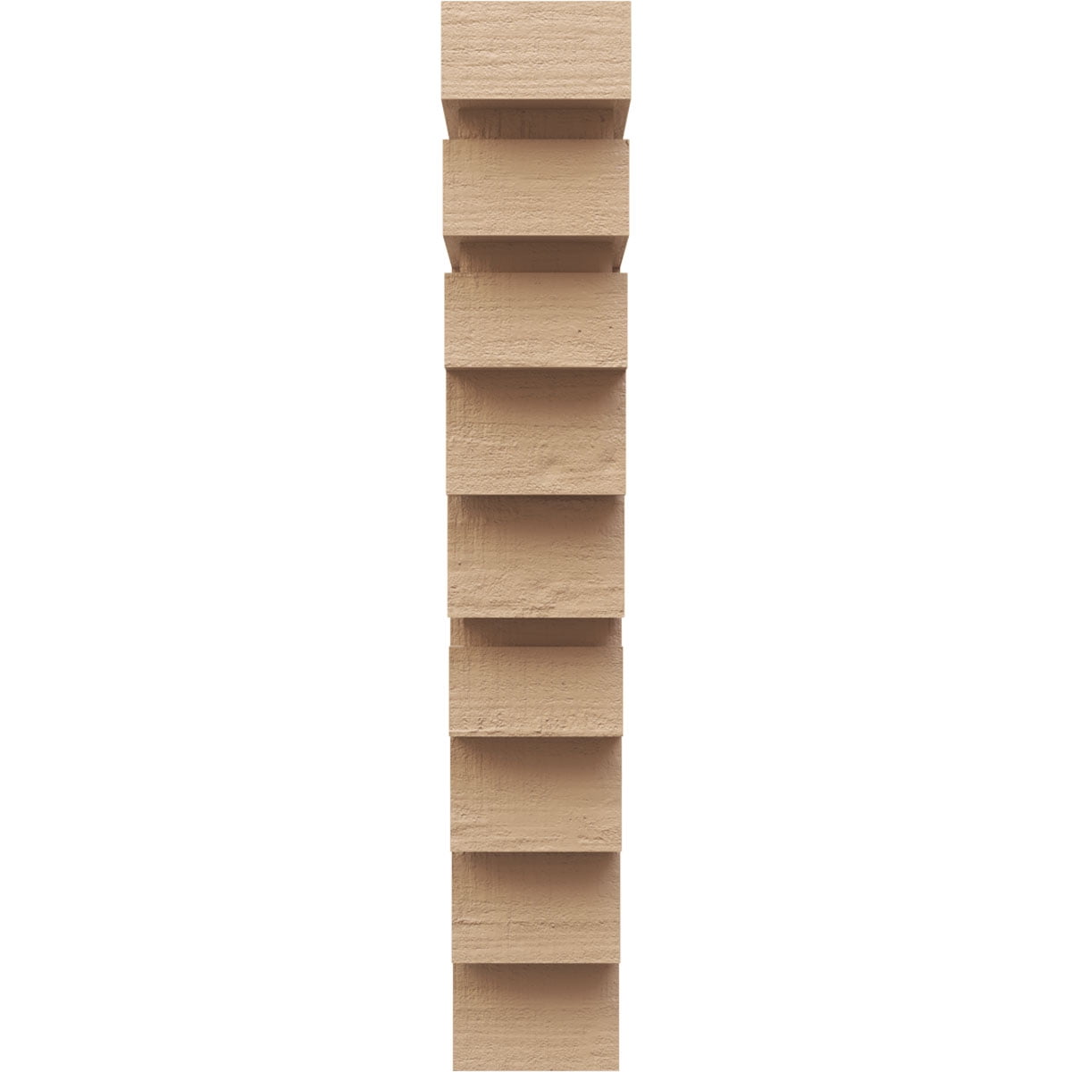 6"W x 12"D x 36"H Thin Landon Rough Cedar Woodgrain TimberThane Corbel, Primed Tan