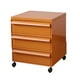 thumbnail image 4 of Carrito de almacenamiento con cajones y ruedas giratorias, mesita de noche para sala de estar Naranja, 4 of 8