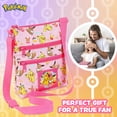 thumbnail image 3 of Bandolera Pokemon Pikachu Eevee para niñas, color rosa, AOP, 3 of 7