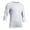 White, variant on Qingpeng Mens Basic T-Shirts Casual Slim Fit 3/4 Sleeve T Shirts Solid Lightweight Breathable Shirt Top