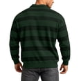 thumbnail image 4 of Zysthvn Long Sleeve Shirts for Men Big and Tall Polo Plus Size Casual Golf Men's T Shirts Striped Turn Down Collar Button Lightweight Vintage Tops, 4 of 6