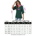 thumbnail image 5 of Women's Blouse Tops 3/4 Bell Sleeve Loose V Neck Shirt Dressy, 5 of 5