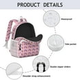 thumbnail image 4 of Pink Dachshund Chips Backpack for School,Cute School Bag,Schoolbag with Adjustable Shoulder Straps & Padded Back,15"x11.42"x5.5", 4 of 6