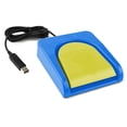 thumbnail image 1 of Mistaha Customizable Multi-Media Foot Pedal Switch with 2m Cable - Blue Yellow Color, USB Interface, Durable, for Gaming and Multimedia Control, 1 of 6